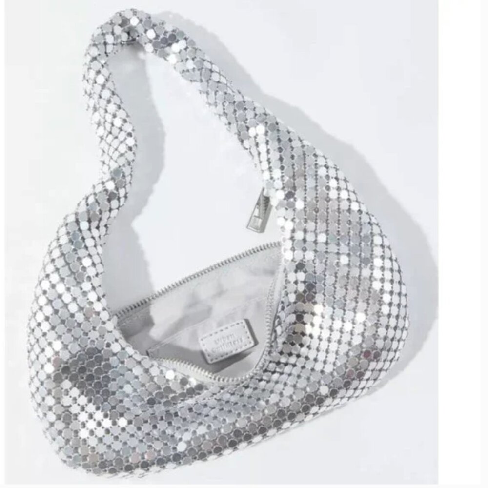 ⭐️ UO Chainmail Crescent Baguette Shine Shimmer Artsy Retro Y2K 2000 Bag Purse